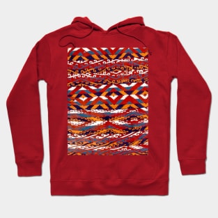 Antique Uzbek Kilim Rug Pattern Hoodie